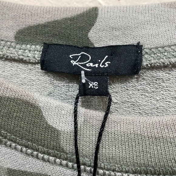 NEW! Rails Georgia Camo Tshirt Long Sleeve Side Zipper Dress - XS $158 - Picture 7 of 9